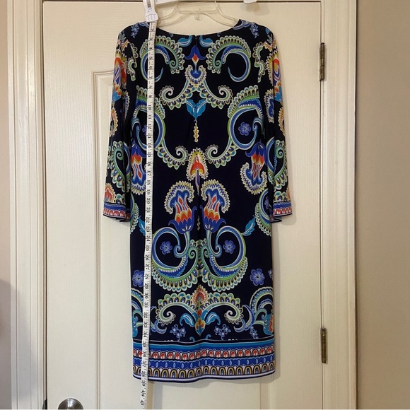 Laundry By Shelli Segal Blue and Orange Dress - Picture 8 of 12